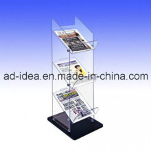 Drei Ebenen Exhition Display Stand / Acryl Datei Halter